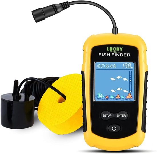 LUCKY Wired Portable Sonar Portable Fish Finder for Fishing Color Monitor for Ice Fishing Fish Finder for Kayak Boat Fishing