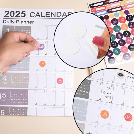 Kalender Voor De Muur | 18-maand kalender 2026-2027 | Jaarplanner Voor Kantoor Thuis En Koelkast