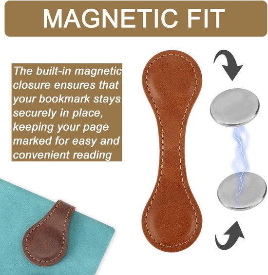 Magnetische boekenleggers, 2 stuks, boekenklemmen, retrostijl