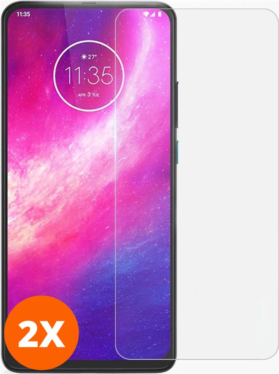 Mobigear Screenprotector geschikt voor Motorola One Hyper Glazen | Mobigear Screenprotector - Case Friendly (2-Pack)