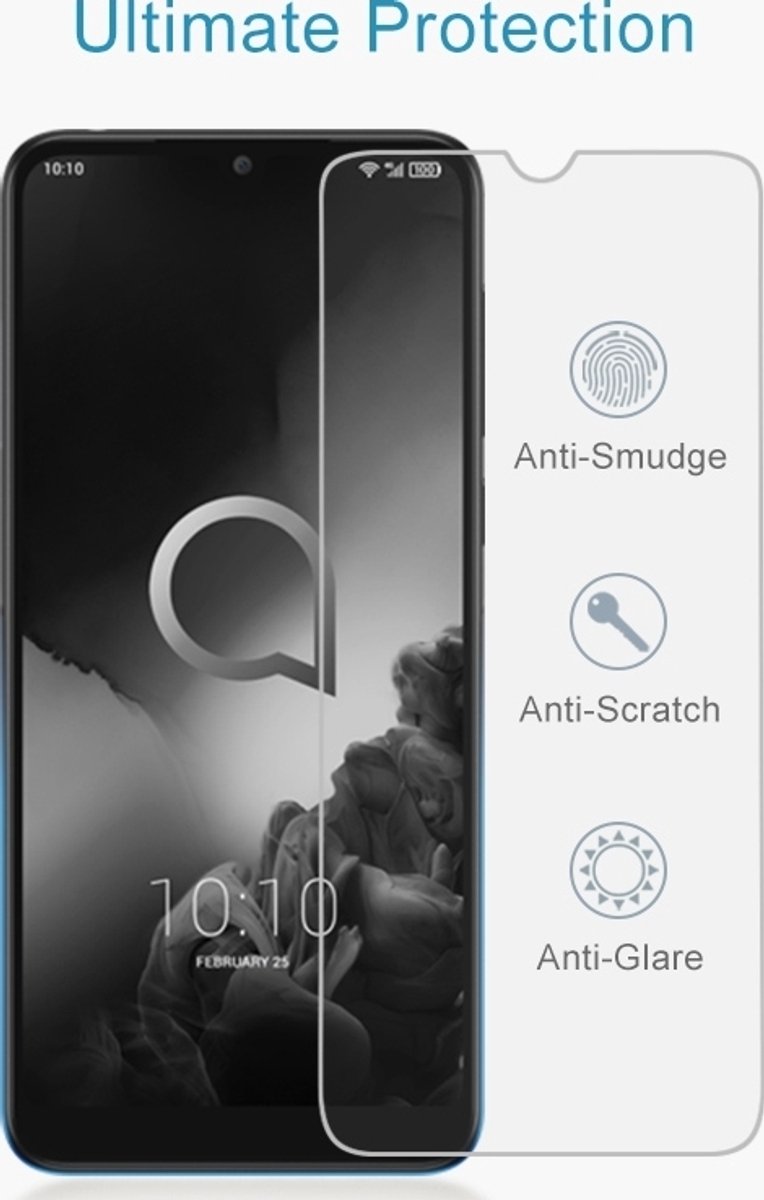 Mobigear Screenprotector geschikt voor Alcatel 3 Glazen | Mobigear Screenprotector - Case Friendly (2-Pack)