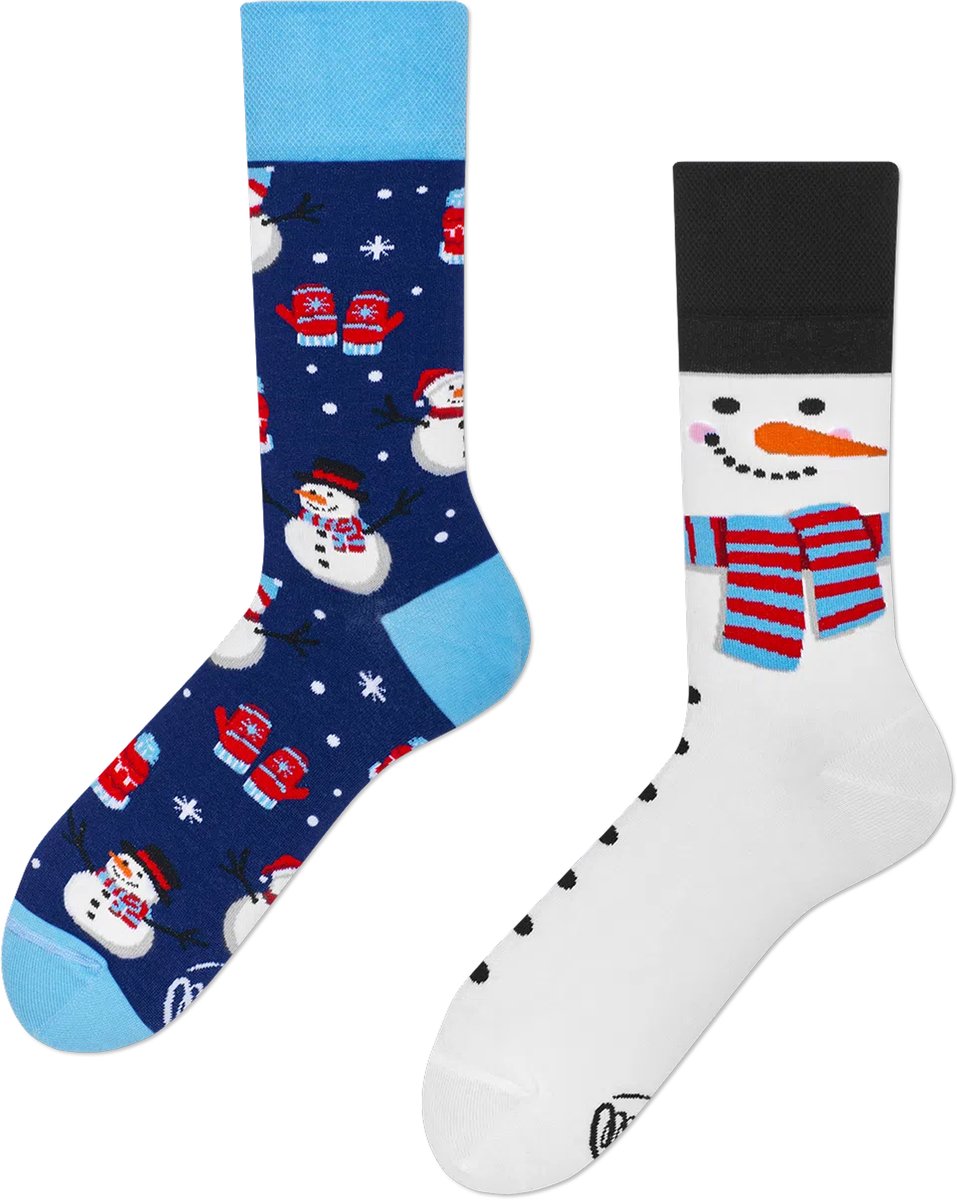 Many Mornings unisex sokken - Snowman - Unisex - Maat: 39 - 42