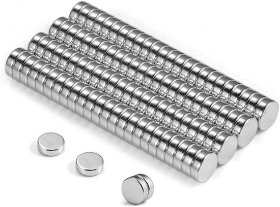 25 stuks neodymium magneten 14x4 mm N38, cilindrisch en