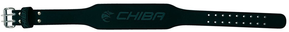 Chiba 40810 Leather Training Belt (Black/Black) M - Accessoires - Riemen