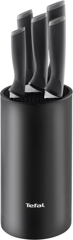 Tefal Comfort Knives Messenset - 5-delig - Met blok - Zwart