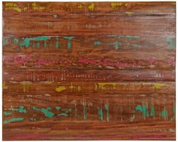 vidaXL Vintage Tafelblad - Houten Tafelblad - Tafelblad rechthoekig 100x80x2,5 cm massief gerecycled hout - Industrieel Tafelblad - Tweedehands Tafelblad - Recyceld Hout