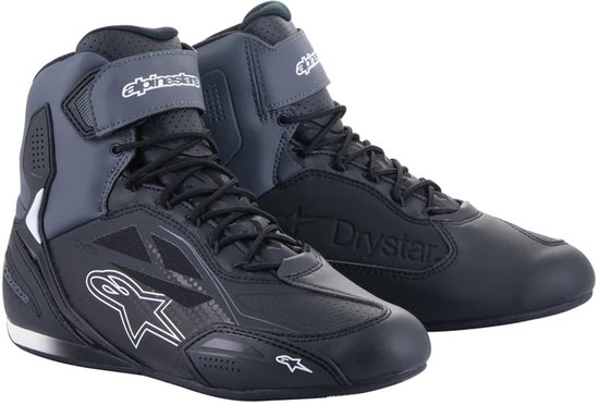 Alpinestars Faster-3 Drystar Zwart Donkergrijs Motorschoenen - Maat 42 - Laars