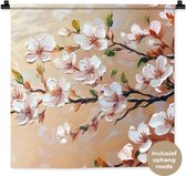 Tapisserie murale 60x60 cm - Branches fleuries - Pittoresque - Rose - Tapisserie murale - Tapisseries