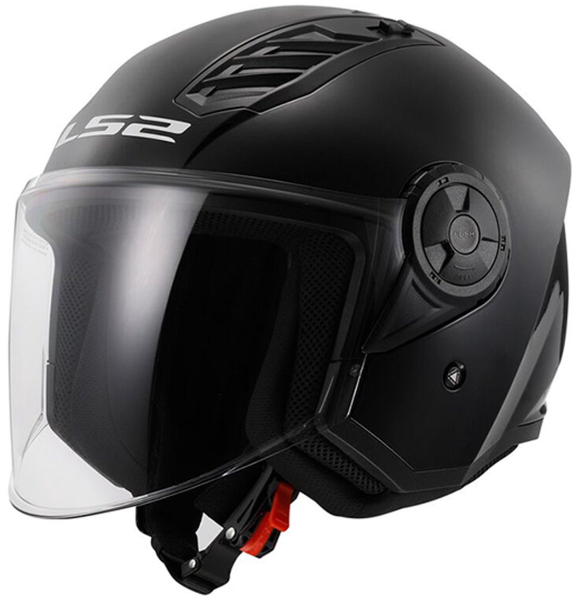 LS2 OF616 Airflow II Solid Gloss Black 06 Jethelm - Maat M - Helm