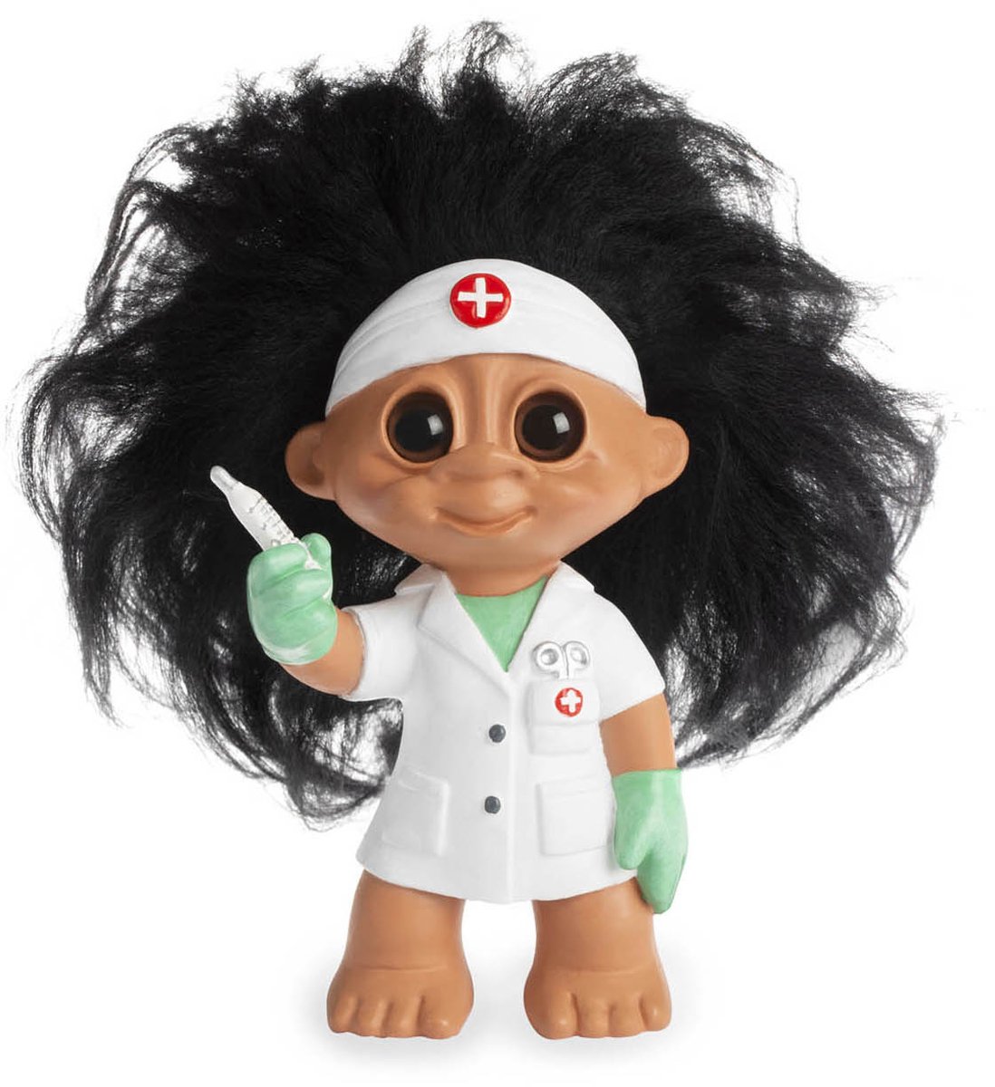 Spring Copenhagen Good Luck Trolls - Everyday Trolls “The Nurse" Polyresin Sheepskin H9xL5cm 114g (made in China) speelgoedfiguur kinderen