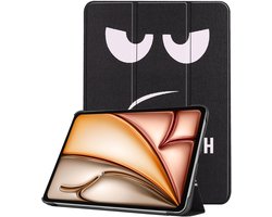 Hoesje - Geschikt voor Apple iPad Air M3/M4 (2025/2026) - 11 inch - Dun & Stevig - Trifold Bookcase - Hard Cover - Hardcover Book Case - Tablet Hoes - Don't Touch Me