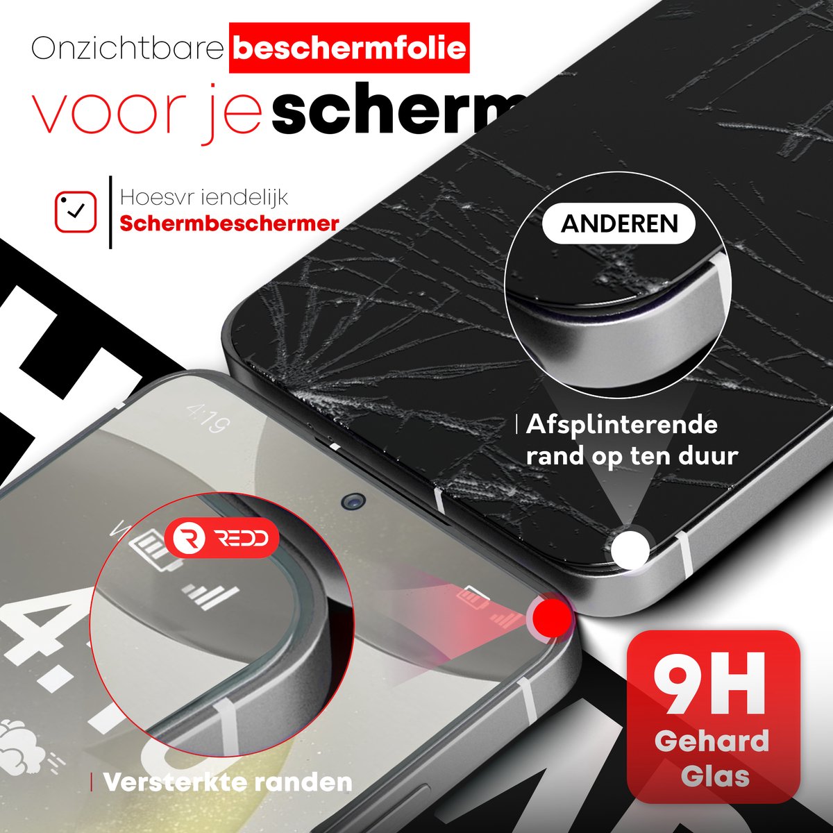 Galaxy S24 Screenprotector - Gehard Glas thumbnail 2