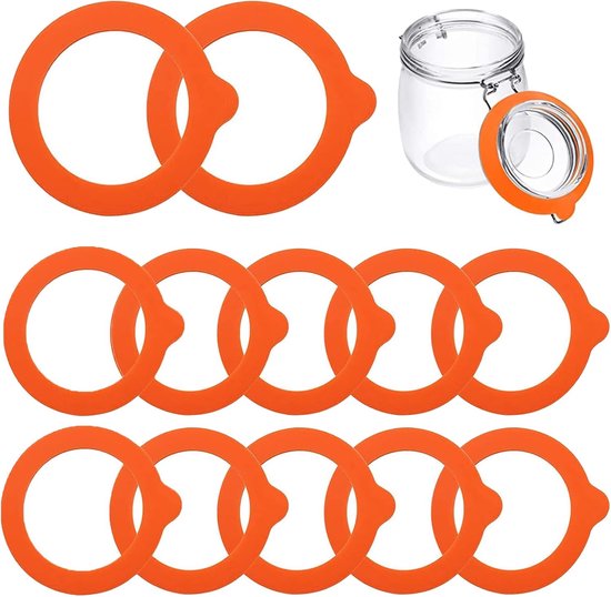 15 Stuks Siliconen Afdichtingen voor Potten,95x70 mm Rubberen Ringen voor Weckpotten,Vervangende Glazen Afdichtingen,Siliconen Inmaakrubber Ringen voor Inmaakpotten,Luchtdichte Potten,Bonbonpotten