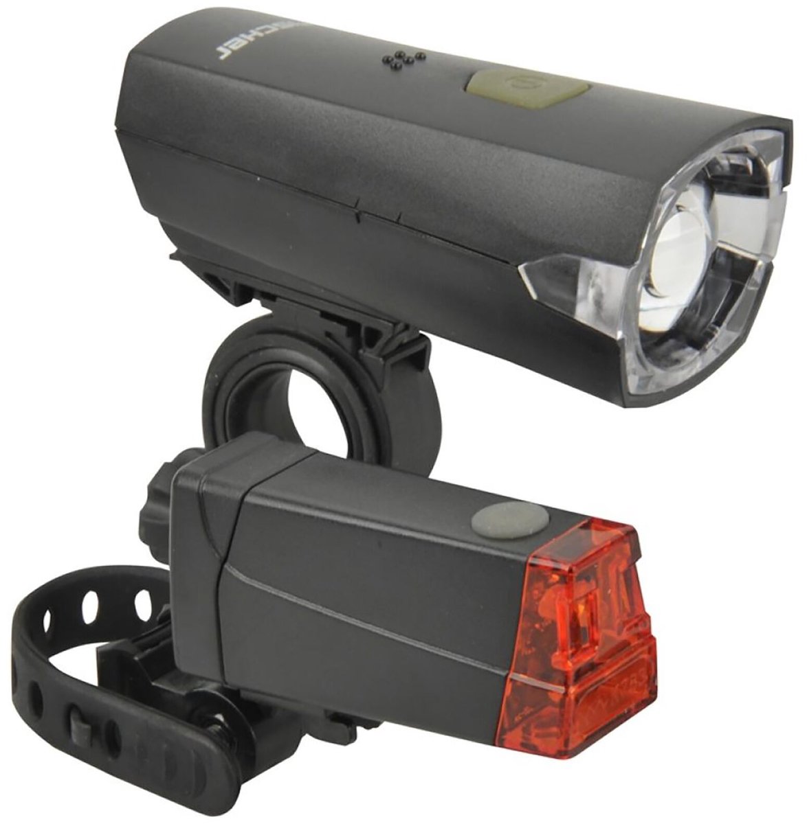 FISCHER FAHRRAD 85338 Fietsverlichtingsset LED werkt op batterijen Zwart
