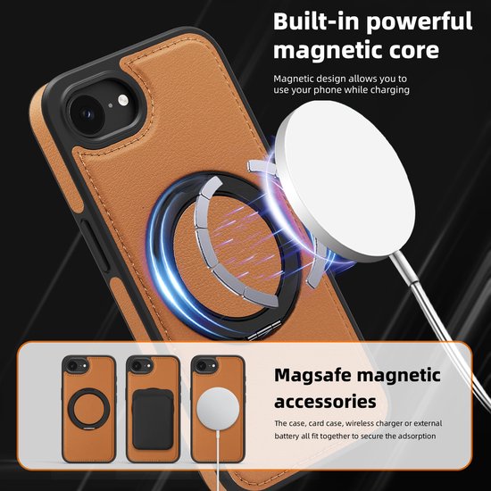 Étui en cuir Bouletta iPhone 6 - BookCase - Rustic Cognac