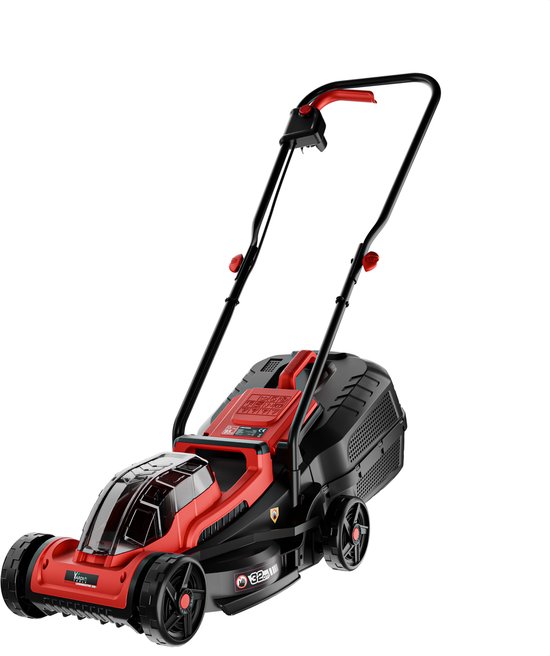 YARDIO Tools® - Grasmaaier Elektrisch - Grasmaaier Accu - Handmaaier - 320mm maaibreedte - 21v incl. 2x 4.0a Accu en Snellader - tot 100m2 - Lawnmaster 320 - LawnMaster320-2x-4.0aBAT van YAR — afbeelding 3