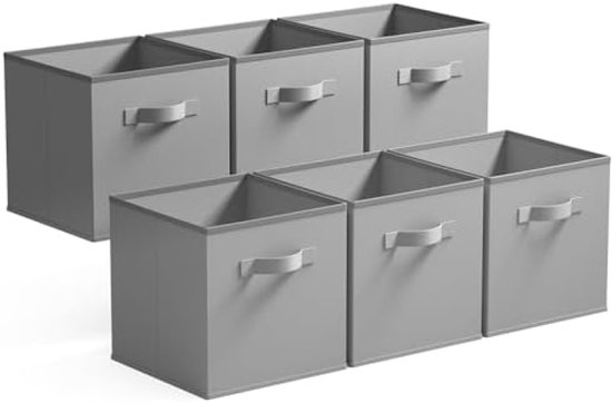 Mangata 4-pack grote opbergmanden voor planken, stoffen opbergbakken met katoenen touwhandgrepen thuisorganisatie, inklapbare manden voor het organiseren van kleding speelgoed kinderkamer 33 x 38 x 33