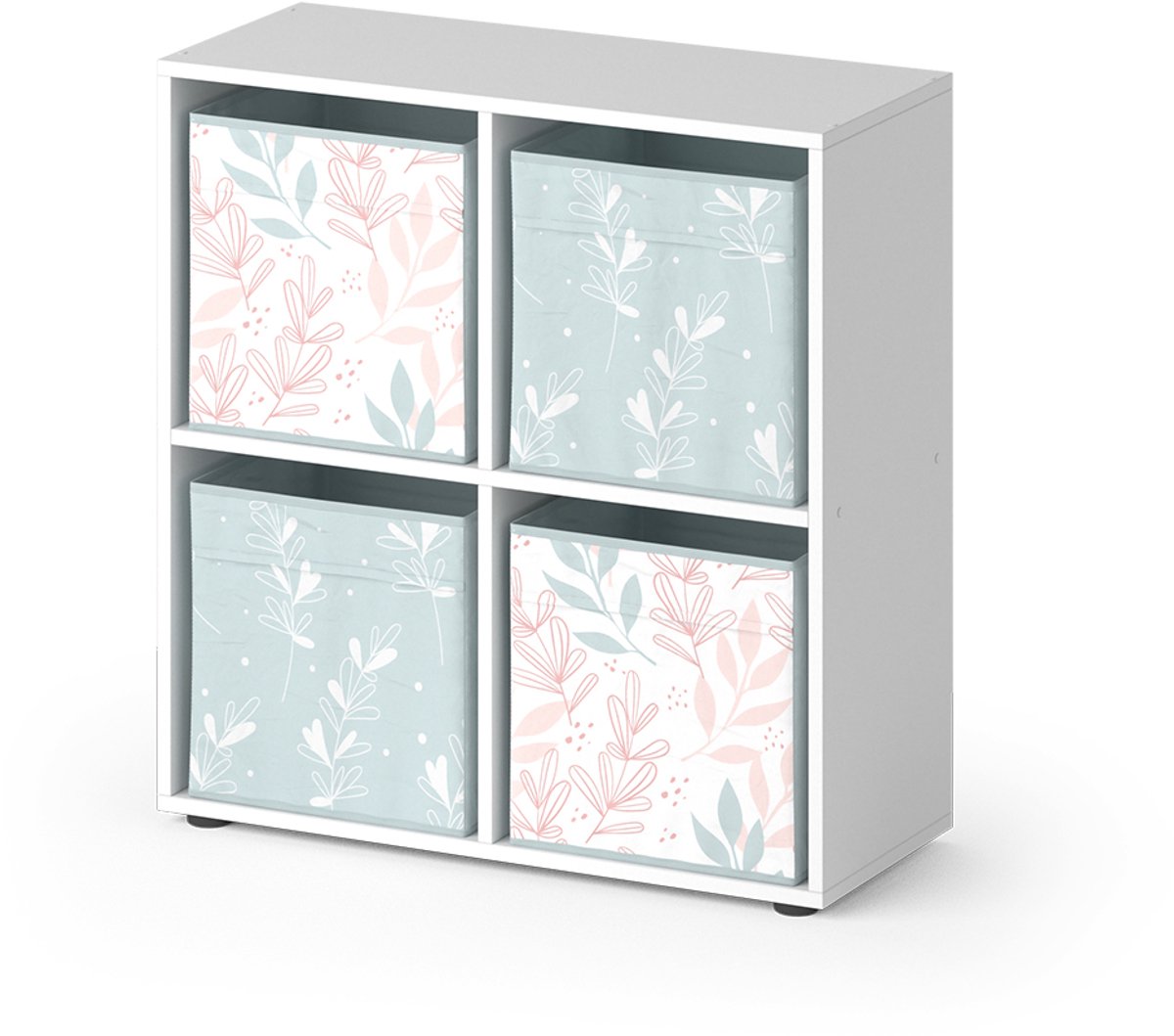 Vicco Tetra Ruimteverdeler – 72.6 x 72 cm met 4 vouwboxen opt.1 Wit
