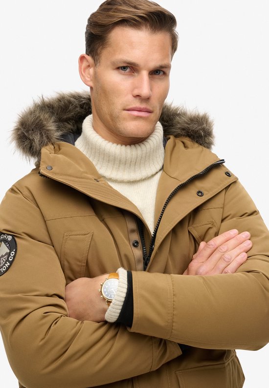 Superdry - Everest parka met imitatiebont - Heren - Gewatteerde jassen