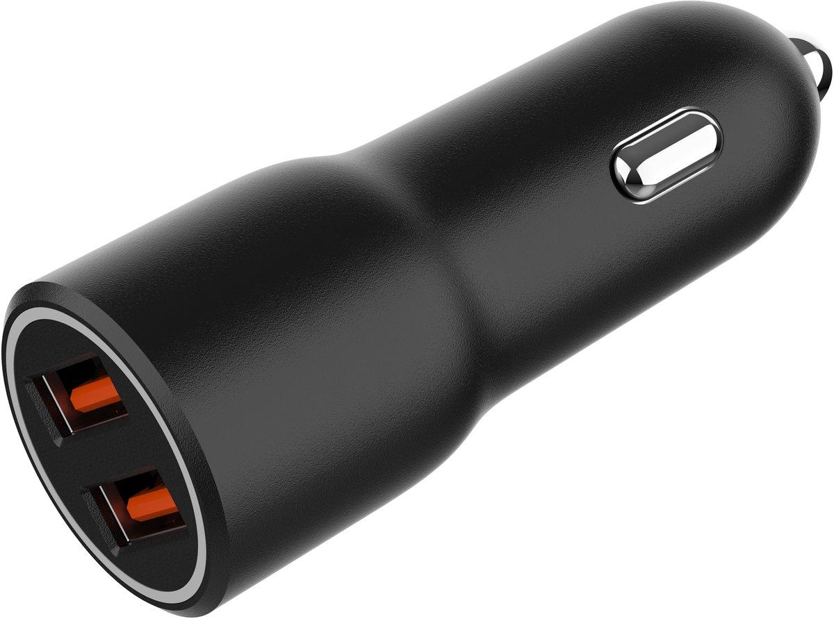 Gembird TA-UC-A2QC36-CAR-01 oplader voor mobiele apparatuur Mobiele telefoon, Smartphone Zwart Sigarettenaansteker Snel opladen Auto