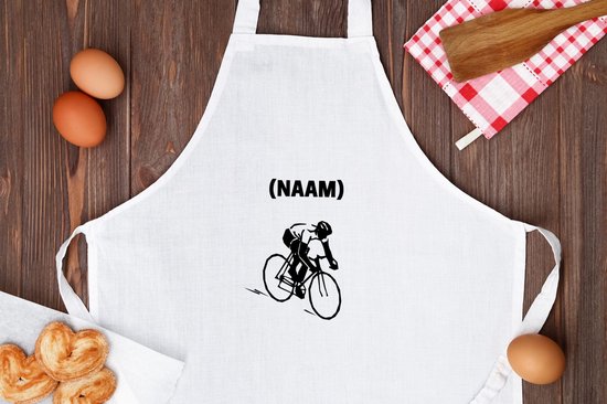 Akyol - cycliste avec eigen naam Tablier de cuisine - Cyclisme - cycliste - sport - 82 par 71 cm