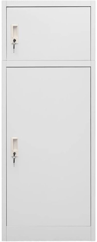 Armoire à casiers vidaXL - Gris clair - Acier - 53 x 53 x 140 cm