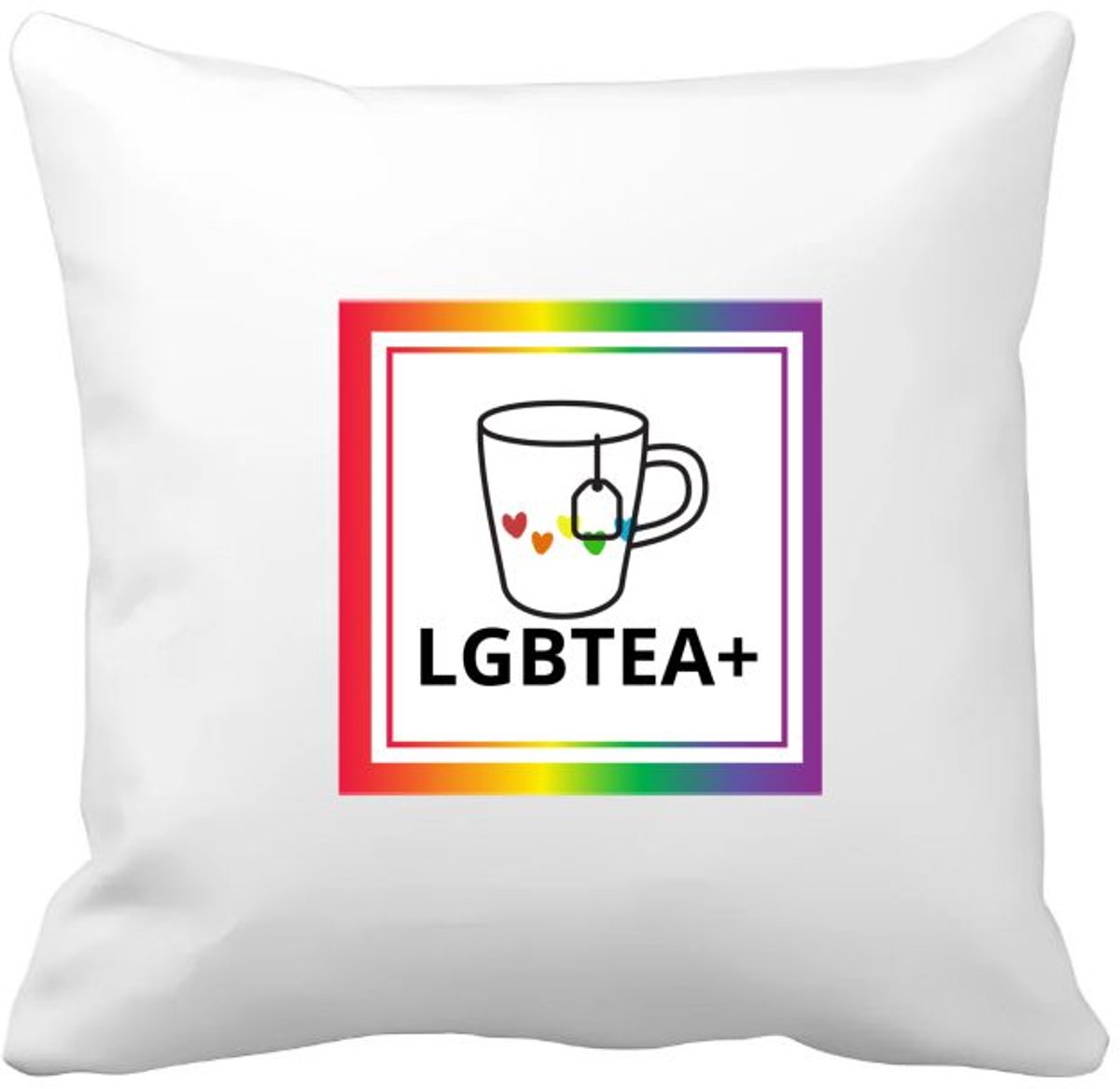 Akyol pride cadeau Kussen hoes - Lgbt pride - pride vlag - gay cadeau - gay pride accessoires - homo - lgbtq vlag - accessoires - cadeau - met tekst- 40 bij 40 cm Multicolor