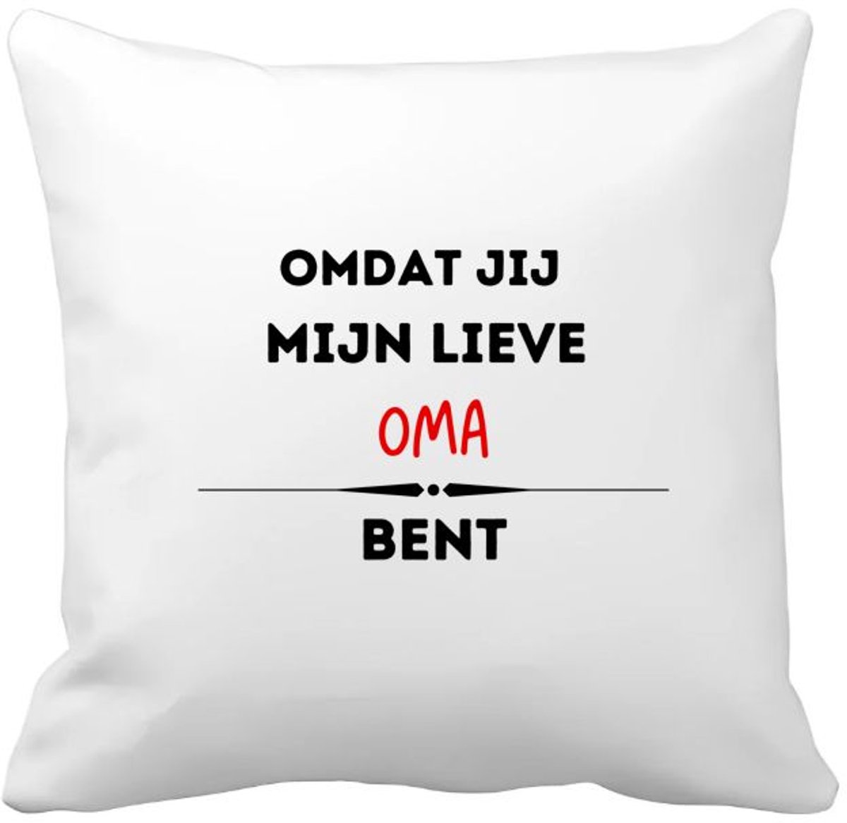 Akyol omdat jij mijn lieve oma bent Kussen hoes - Oma - de liefste oma - verjaardag - cadeautje voor oma - kado - geschenk - 40 bij 40 cm Multicolor