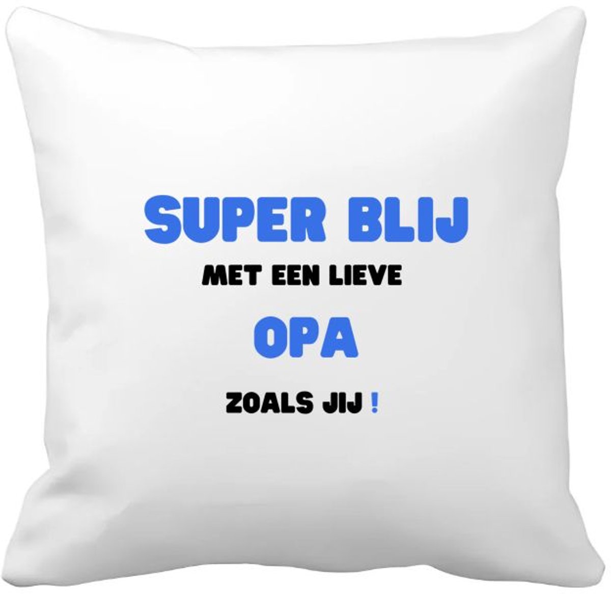 Akyol super blij met een lieve opa zoals jij Kussen hoes - Opa - de liefste opa - verjaardag - cadeautje voor opa - opa artikelen - kado - geschenk - 40 bij 40 cm Multicolor