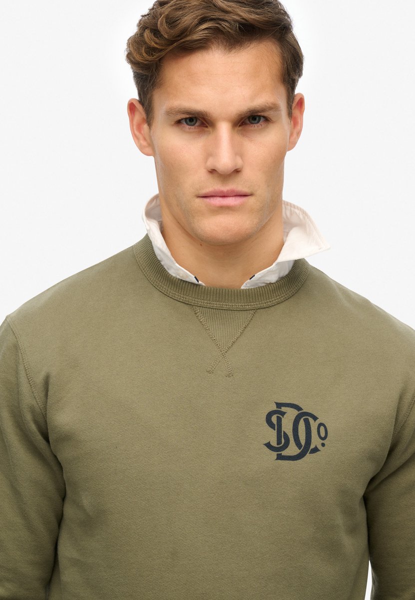 Superdry The Merchant Store Sweatshirt Heren Truien Groen