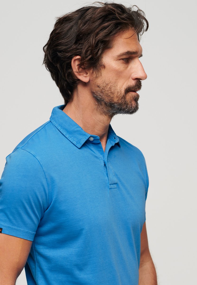 Superdry Studios Jersey Korte Mouw Poloshirt XL Man Blauw