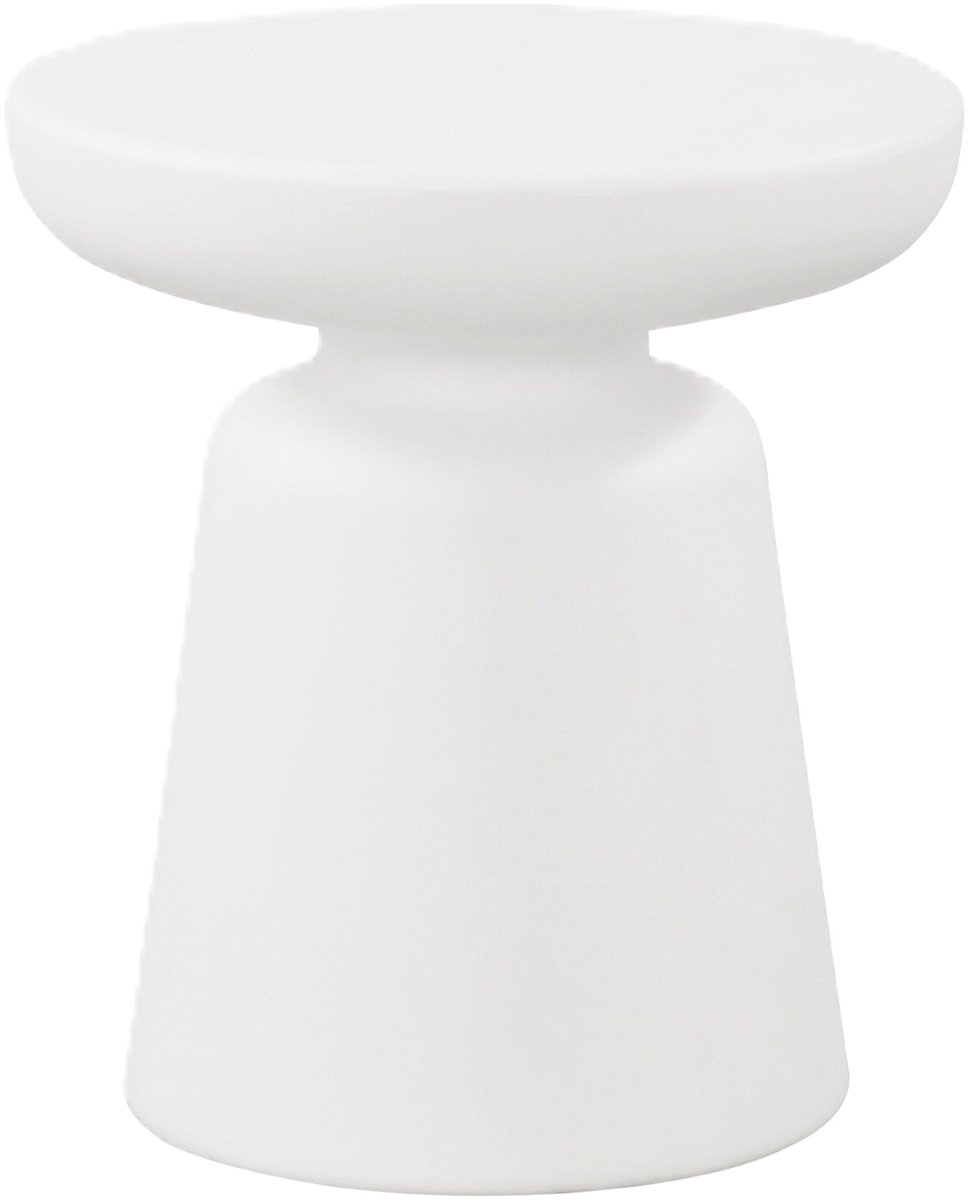 Bijzettafel Posio ronde salontafel 40 cm wit [en.casa]