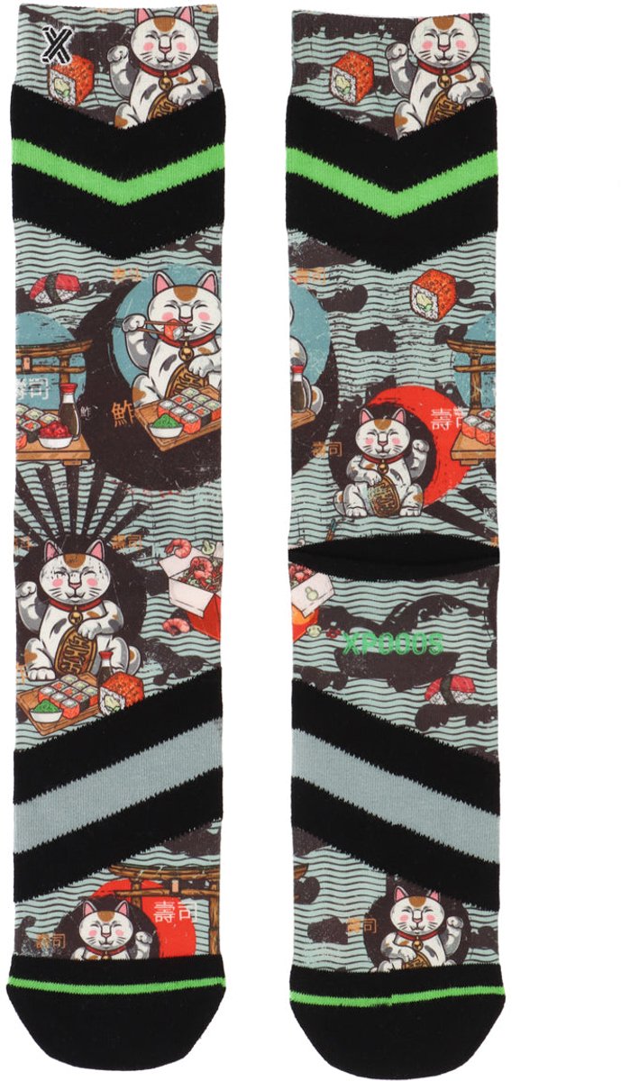 XPOOOS - Luckycat Heren Sokken - 1-Pack - Maat 39-42