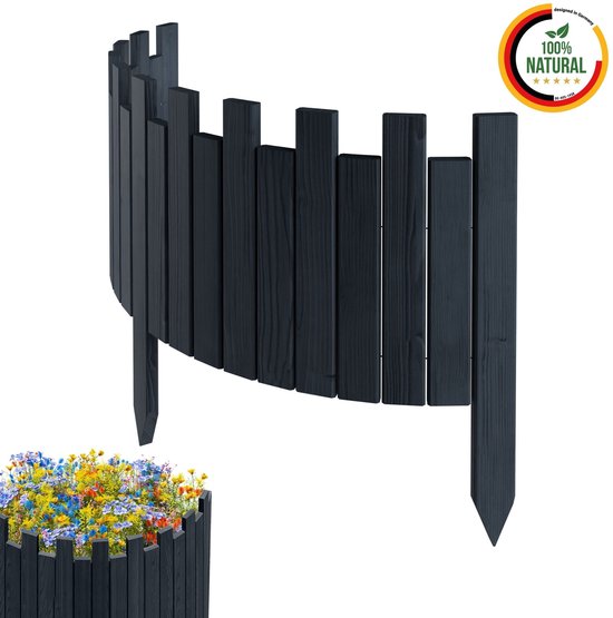 KOTARBAU® Bloembedrand - Wilgenhouten Hek - Beeteinfassing - 120 x 30 KOTARBAU® Bloembedrand - Wilgenhouten Hek - Beeteinfassing - 120 x 30