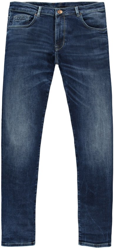 Cars Jeans Heren BATES DENIM Skinny Fit DARK USED - Maat 33/32