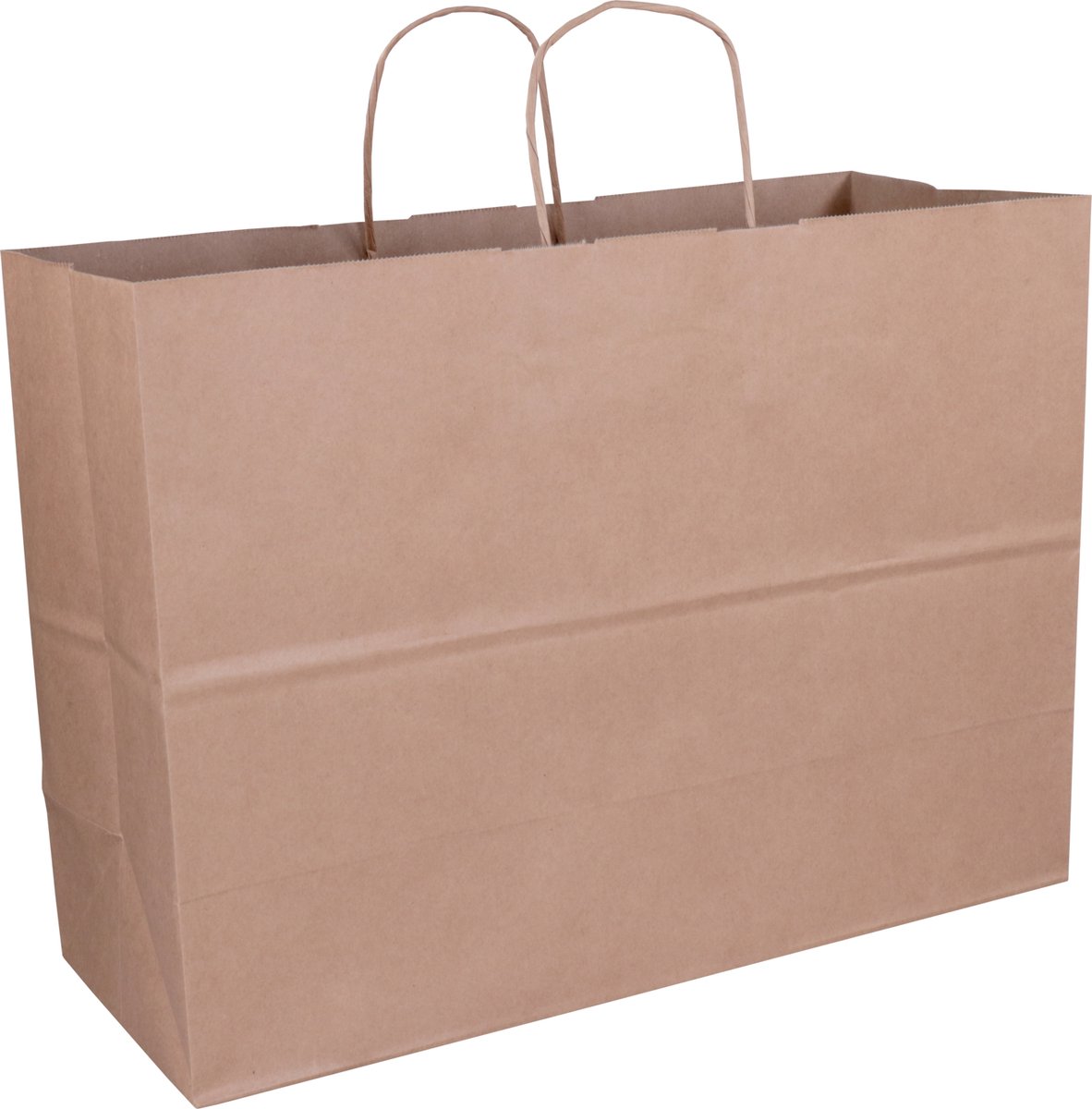 Tas | Kraftpapier | gedraaid papieren koord | 45x 17x33cm | draagtas | bruin | 100 stuks