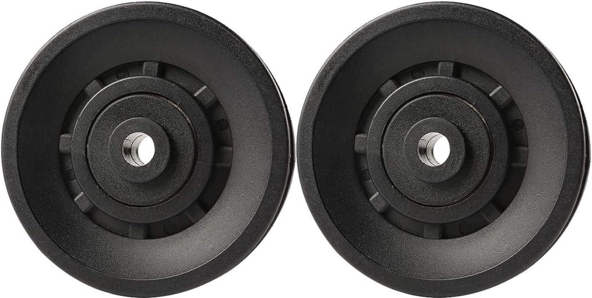 Image of 90 mm kabelrol katrol 2 stuks met universele lagers voor gym fitnessapparaten - reserveonderdeel garagedeur kabelmachine