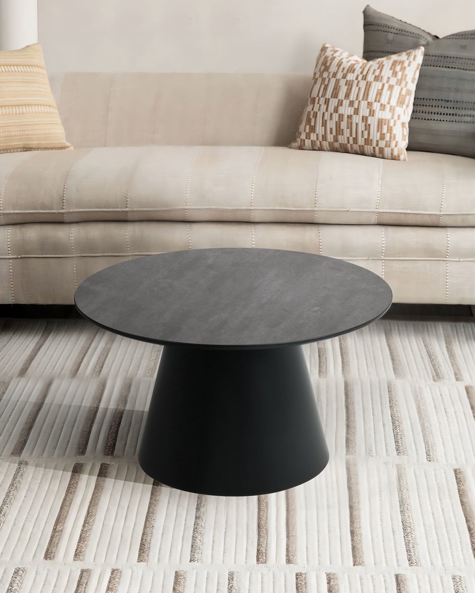 Salontafel Donkergrijs - Marmer - 60x60x40cm - Salontafel Tango