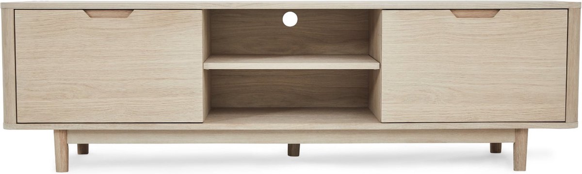 Tv-meubel Naturel Eiken - 180x45x52cm - Tv-meubel Nyborg