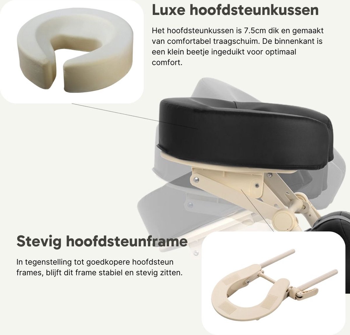 ZenGrowth ZenGrowth Inklapbare Massagestoel Zwart 8.3kg - afbeelding 2