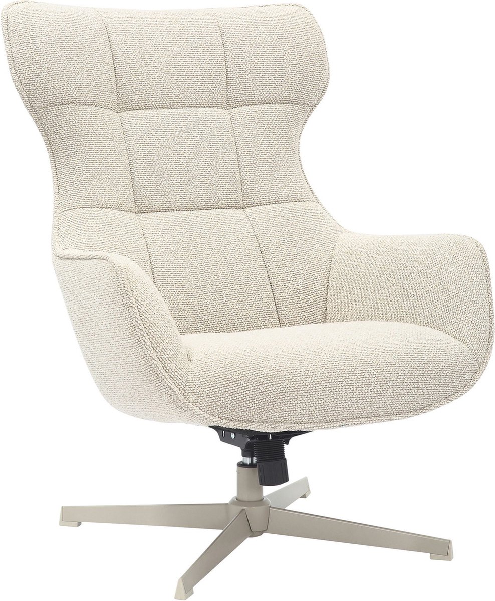 House Nordic Fauteuil Turin Draaibaar Staal Beige
