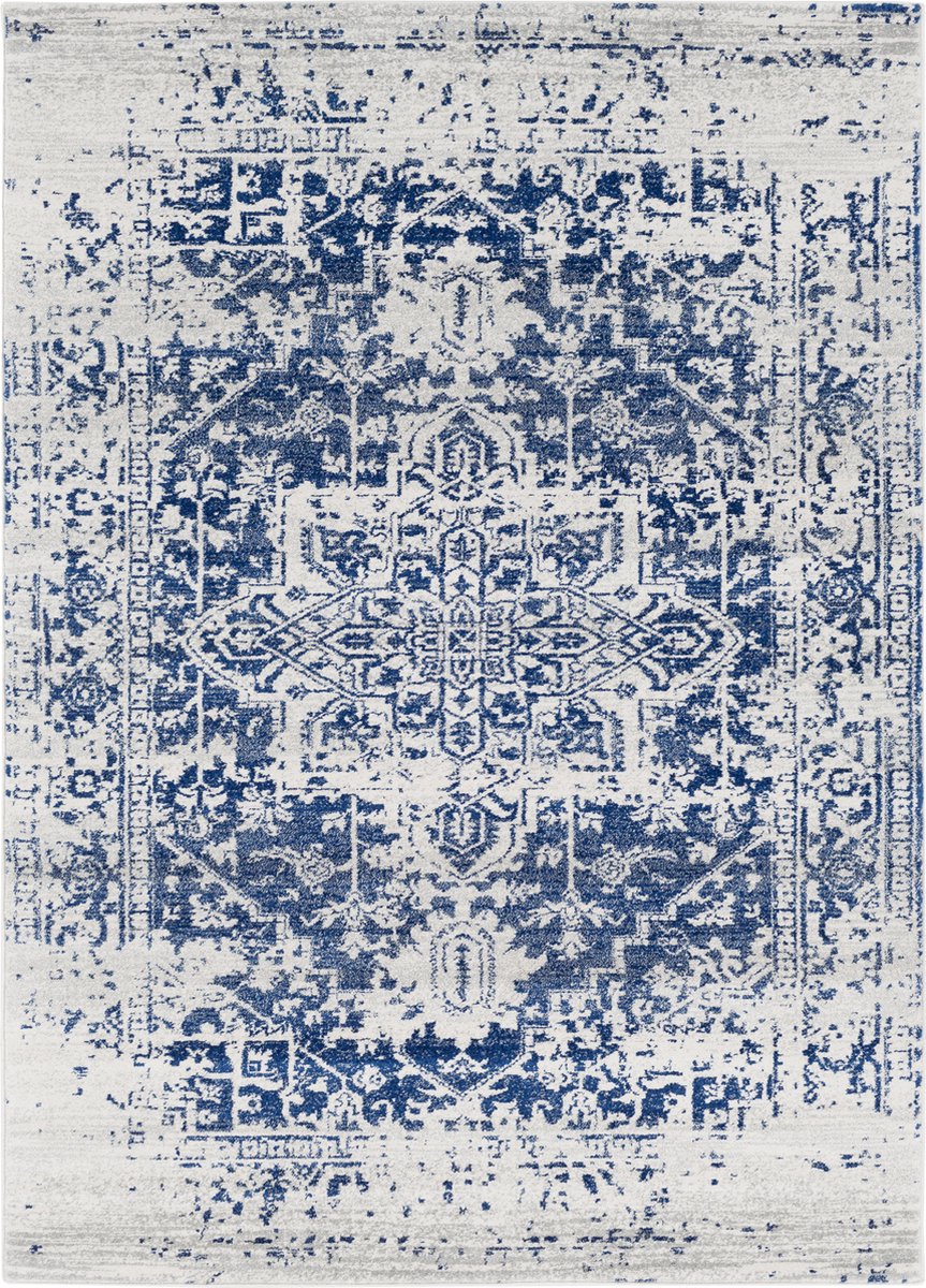 SURYA Juliette vloerkleed vintage oosters blauw