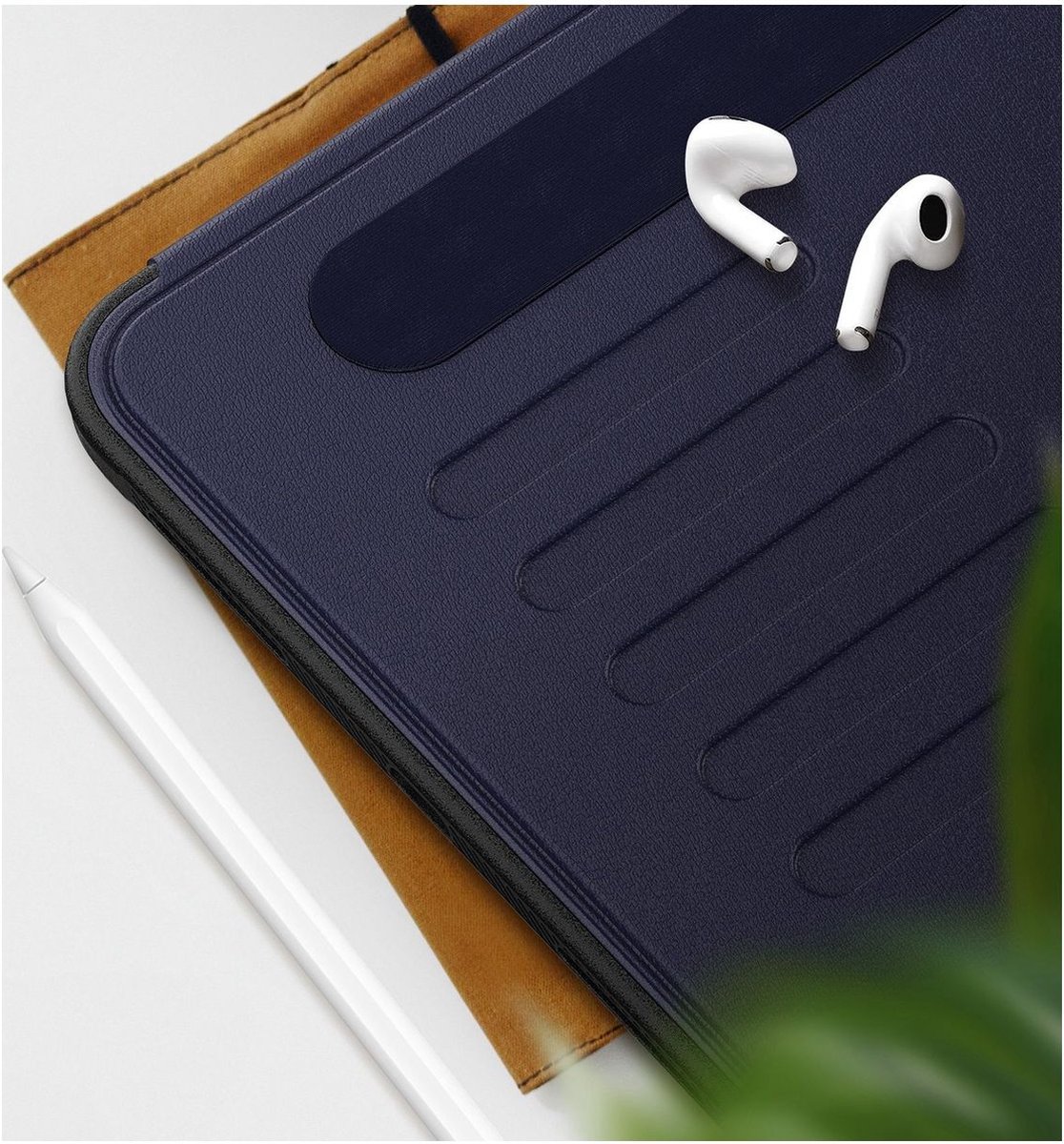 Mobigear Tablethoes geschikt voor Apple iPad 10 (2022) Hoes | Mobigear Magnetic Folio Bookcase + Stylus Houder - Marineblauw