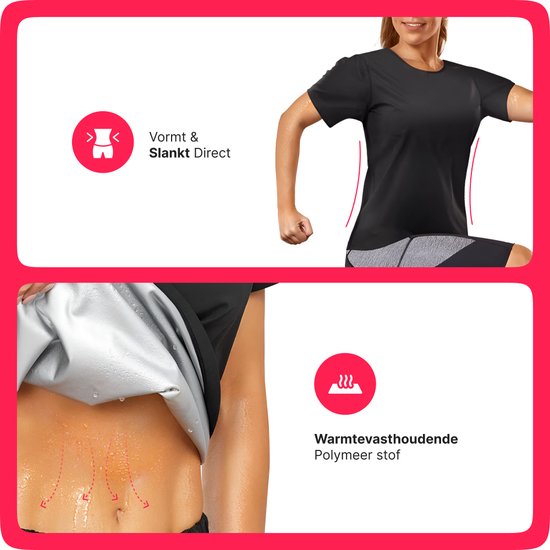T-shirt de Sauna pour femme - Accélère la combustion - T-shirt minceur en néoprène - Coupe confortable - Séchage rapide - T-shirt thermique (2025)