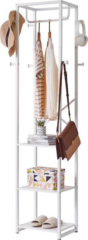 Mrs. Jones - Zware Industriële Pijp - Kleding Rail - Goud en Wit - Open Mrs. Jones - Zware Industriële Pijp - Kleding Rail - Goud en Wit - Open