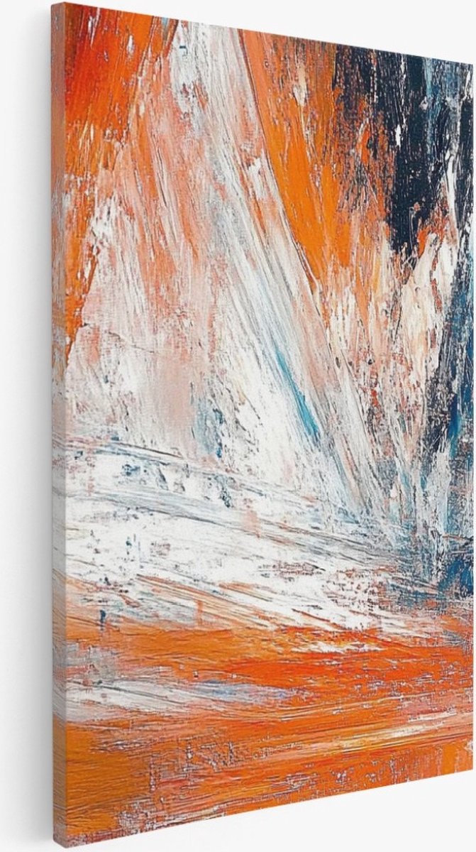 Saammp Canvas Schilderij - dynamische Strepen - Abstract - 100x150 - Foto op canvas - Wanddecoratie - Muurdecoratie Woonkamer - Slaapkamer decoratie - Canvas Print Multicolor