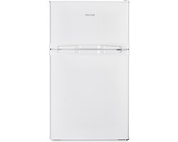 MEDION Mini koel-vriescombinatie (85 liter, 61L koelgedeelte, 24L vriesgedeelte, vrijstaand, 40 dB, transparante groentelade, deurscharnier verwisselbaar, MD 37689) wit