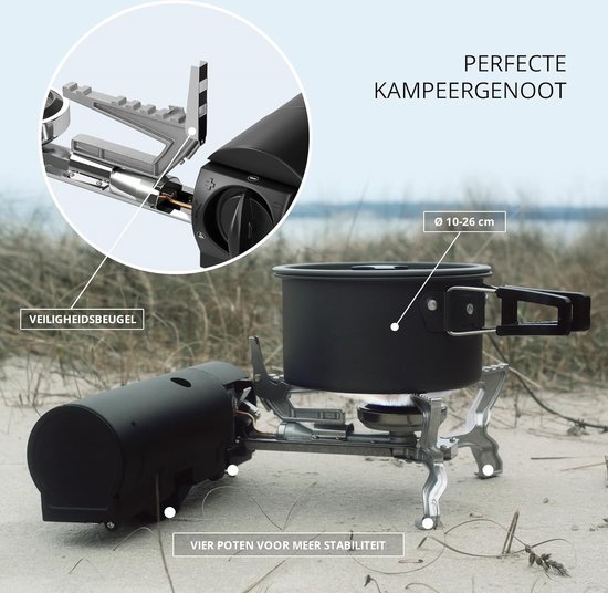 SMH LINE® Premium Opvouwbaar Camping kooktoestel - Incl. 12x Gasflessen - Draagbaar Gasfornuis - Kooktoestel op Ga van SMH LINE® — afbeelding 3