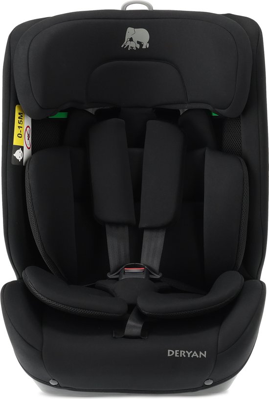 Deryan Carter Luxe i-Size/ isofix Autostoeltje - Tot ca. 12 jaar - 76-150 cm - Zwart van Deryan — afbeelding 5