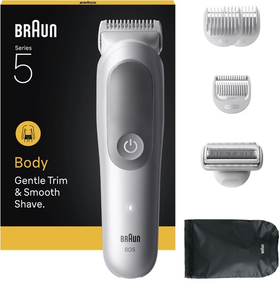 Braun Body Groomer Series 5 BG5550 +6 Verzorgingstools - Trim & Scheer Haar - Waterdicht - Grijs